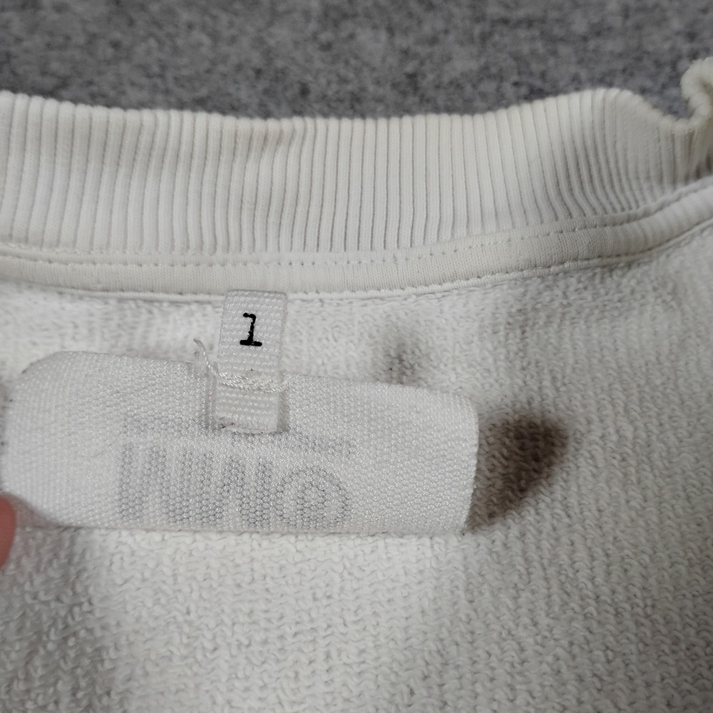 MM6 Maison Margiela White Embroidered Logo Sweatshirt Dress Short Sleeve Italy - Picture 8 of 15